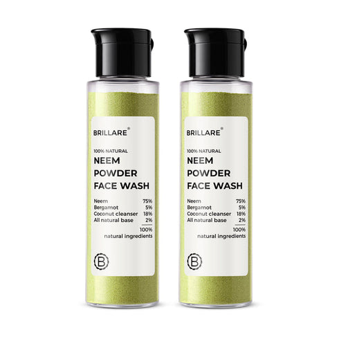 Brillare Neem Powder Face Wash For Acne Prone Skin